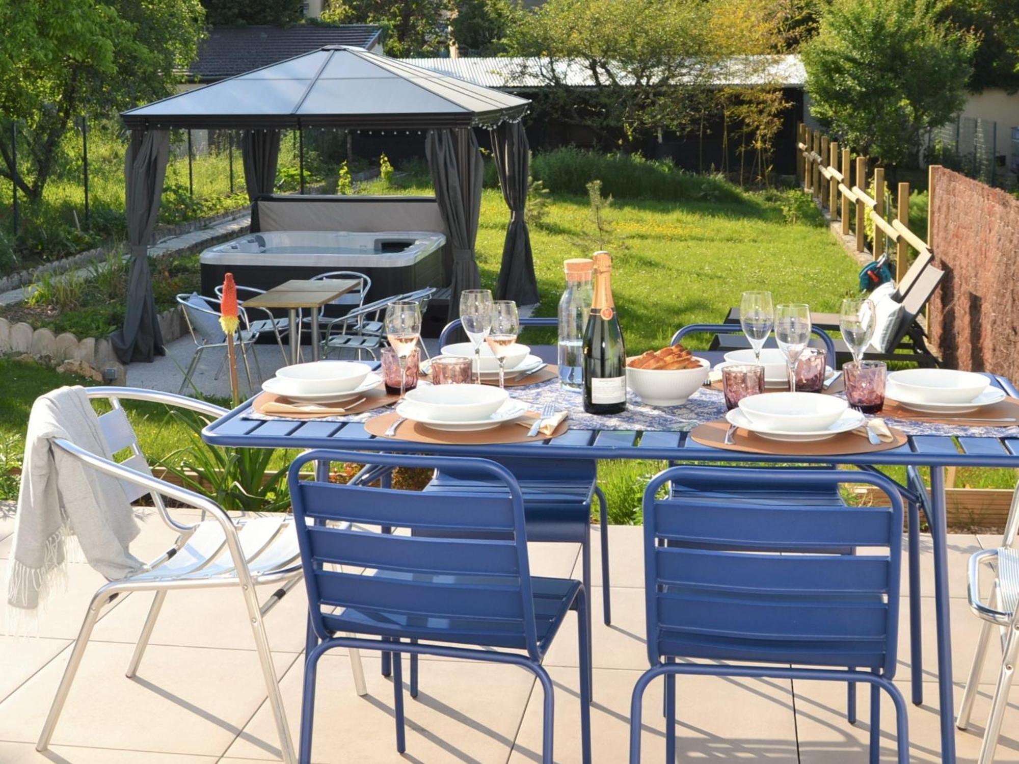 Le Cemarose: Spa, Jardin, Terrasse Et Jolie Vue Au Coeur D'Épernay Exteriör bild